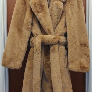 Babaton Teddy Coat - Warm Brown